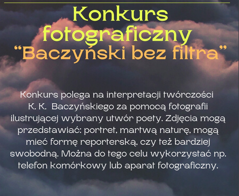 Ogólnopolski konkurs fotograficzny - "Baczyński bez filtra"